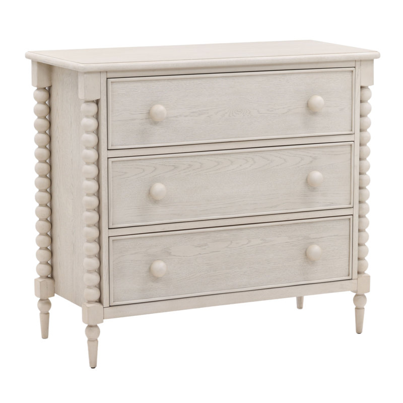 Commode 3 tiroirs Marcellina, blanc cassé