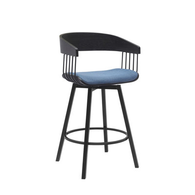 Vera 27 Inch Swivel Counter Stool Chair Open Back