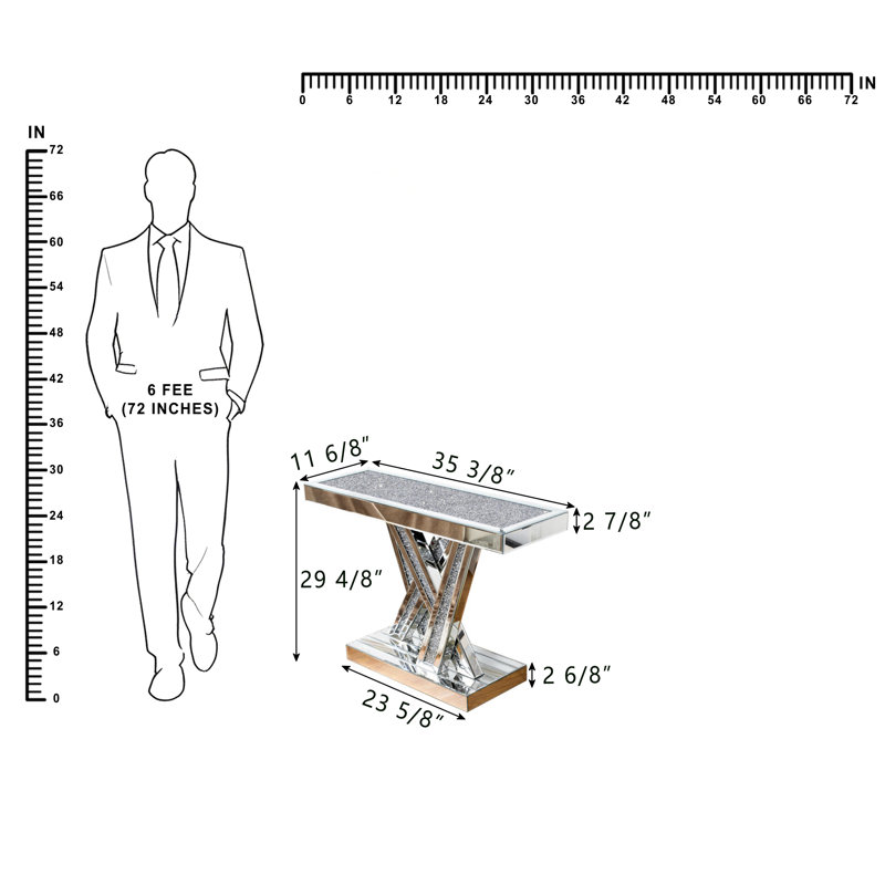 Ensemble de console et miroir