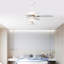 Ventilateur de plafond à profil bas de 52 po, ventilateurs de plafond modernes blancs avec télécommande pour chambre à coucher, salon, 3 vitesses, abat-jour en verre - blanc mat