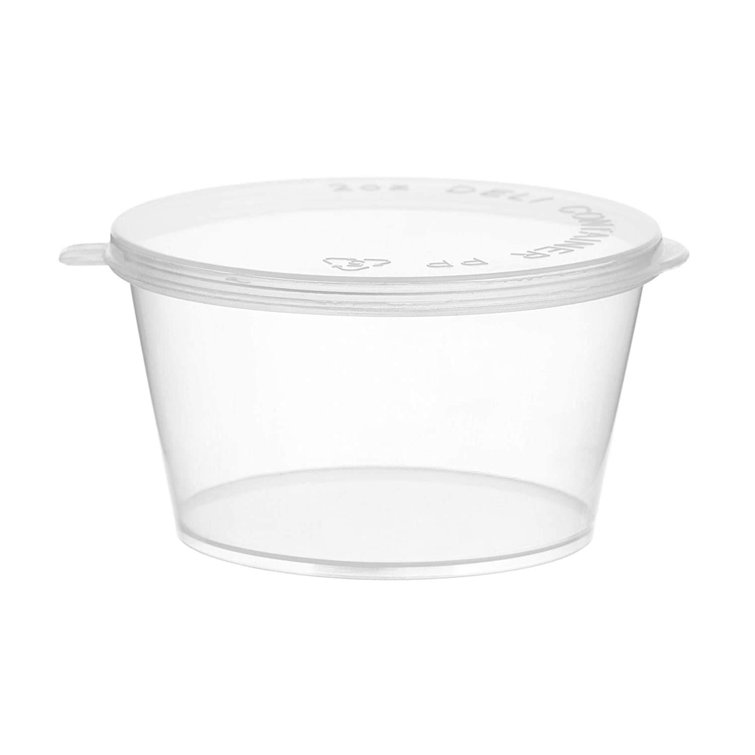 EcoQuality 3 oz Plastic Disposable Condiment Soufflé Container (Set of 50) EcoQuality
