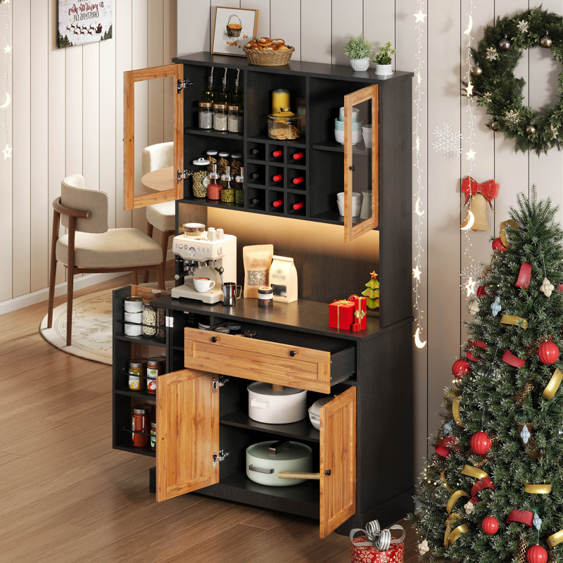 180cm Kitchen Pantry, Natural
