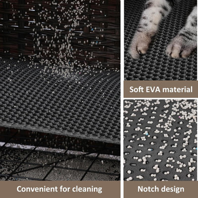 Enceinte en PP tissé à la main; Tapis de litière doux inclus; Intérieur spacieux Conception de style mobilier; Décoration intérieure d'intérieur