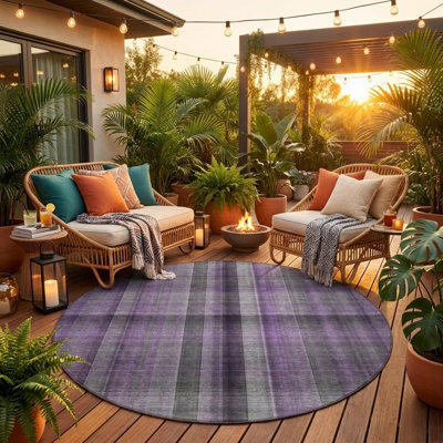 Tapis d'intérieur rond 8 po