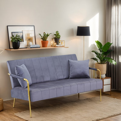 Space-Saving 47" Loveseat with 2 Pillows, Compact 2-Seater Sofa for Small Living Room, Apartment, Office and Cozy Spaces