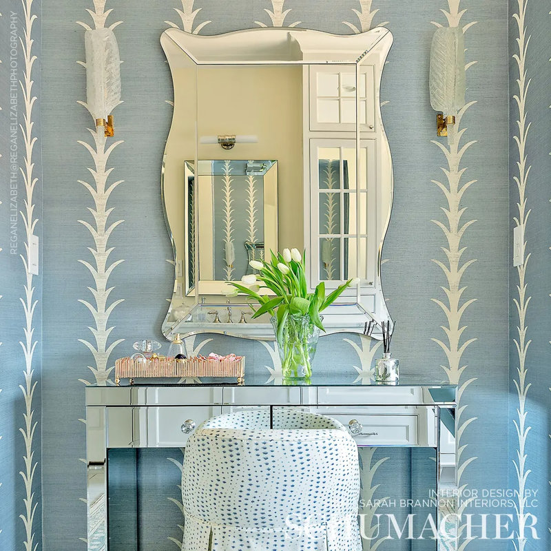 Papier peint Schisacher x Celerie Kemble Acanthus, Chambray