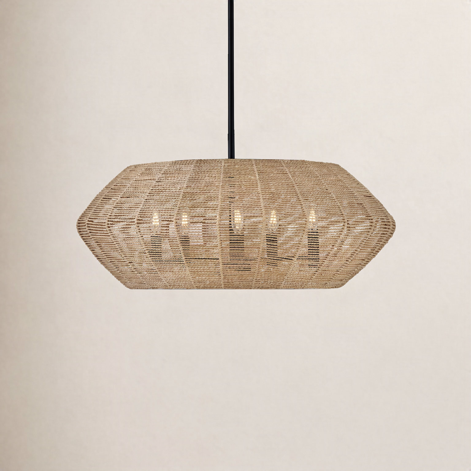 Ariza 5 - Light Chandelier, Black/Brown