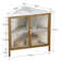 Kempst Corner End Table Shelf, 3-Tier Display Shelves with Protection Door, Metal Frame Storage Cabinet Org