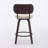 Upholstered Faux Leather Counter Height Swivel Barstools-1557093243