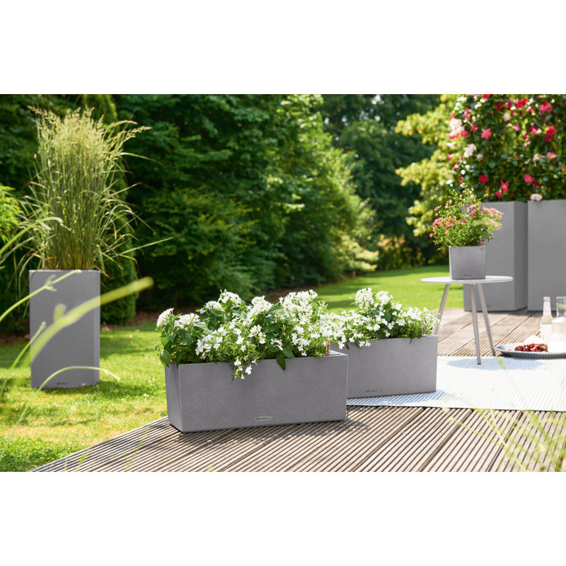 Balconera Window Box Planter, Stone Grey, 19 cm H x 50 cm W x 19 cm D