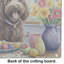 Décoration de planche à découper en verre Labradoodle de Pâques