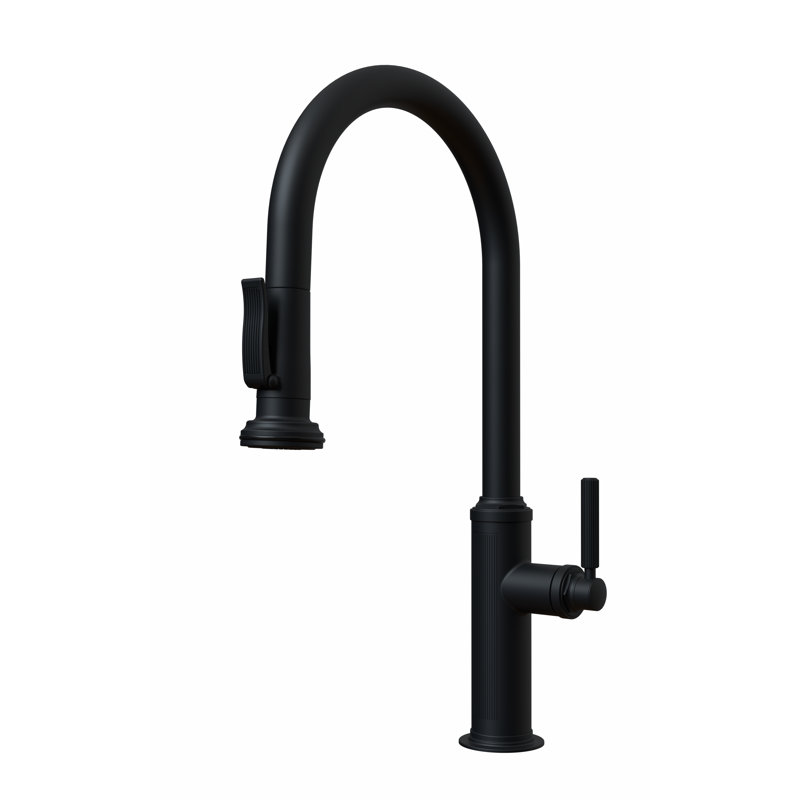 Pulldown Faucet, Lever Spray, Matte Black