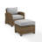 Wicker Outdoor Lounge Chair with Ottoman-368967834-368967828