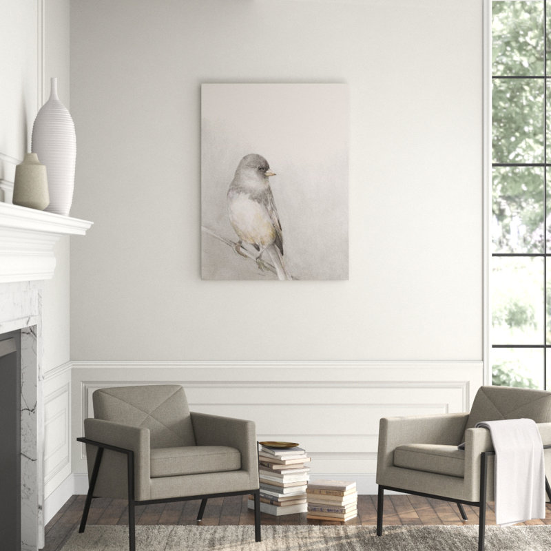 Sketch Bird Print by Sara Brown, Image Brush Gel, 48" H x 36" W x 1.5" D
