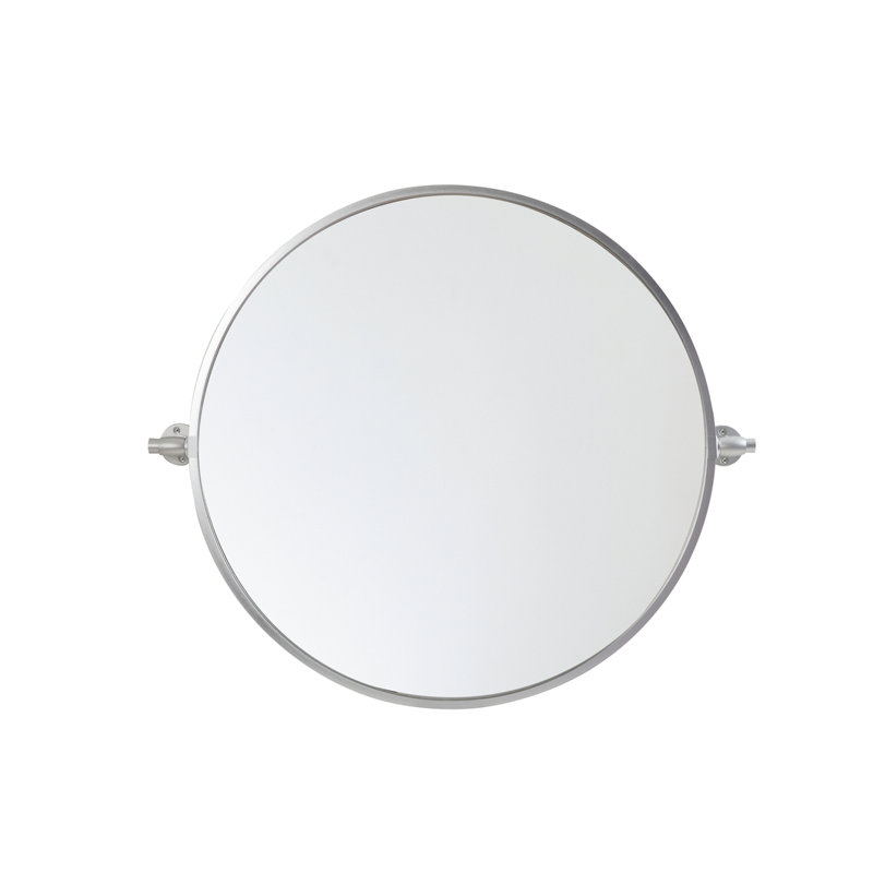Belfield Metal Wall Mirror, 24" x 24", Silver