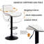Swivel Upholstered Adjustable Height Counter Stool with Metal Frame-94667289