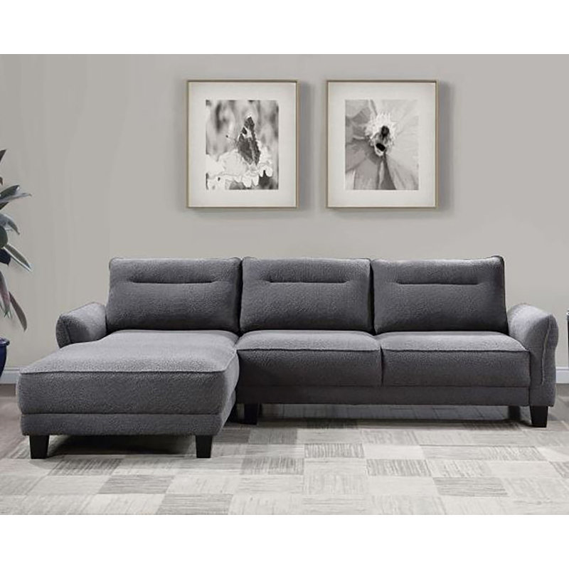 Canapé modulaire Dedan, 100 % polyester gris