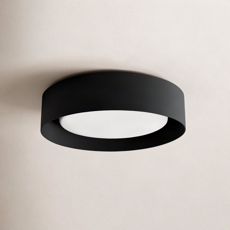 Plafonnier encastré 15,7 po Savita, Noir, noir, noir, noir