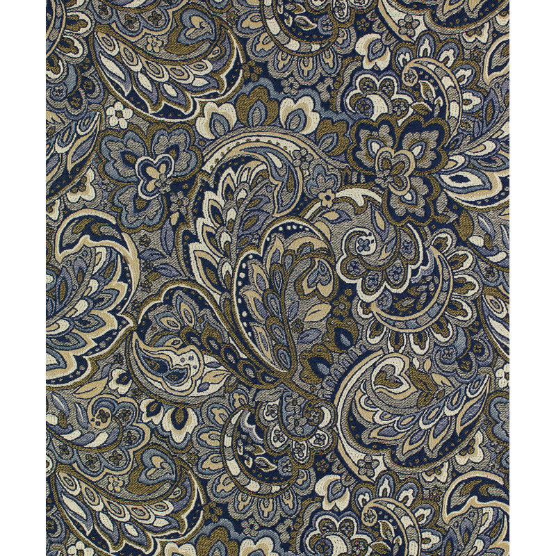 Rowe Bay Fabric, Blue/Brown