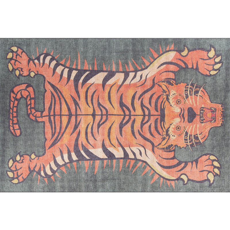 Premium Machine Washable Carpet, 4.6 x 6.2 Feet, 100% Polyester, 1850 g/m² | Pile Height: 0.2 Inches | Eco-Friendly Recycled Poly Cotton Underside | Perfect for Living Room, Bedroom, and High-Traffic Areas