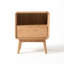 Table de chevet compacte en bois massif H 20,5 "avec tiroir et tablette ouverte MCM-1991335339-1994831465