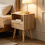 Table de bout en rotin 1 tiroir-129387423