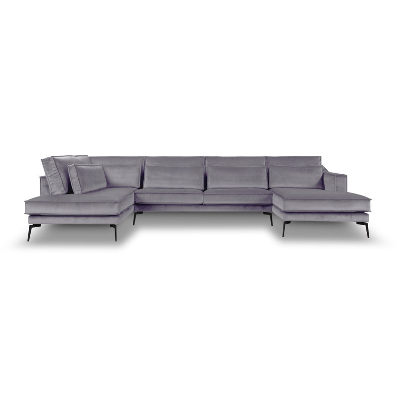 Avryn 6 Seater Large Sectional, Steel