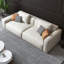 Causeuse-coussin modulaire en cuir véritable blanc crème
