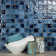 Watermarks 2 in. x 2 in. Textured Glass Straight Edge Square Mosaic Wall & Pool Tile