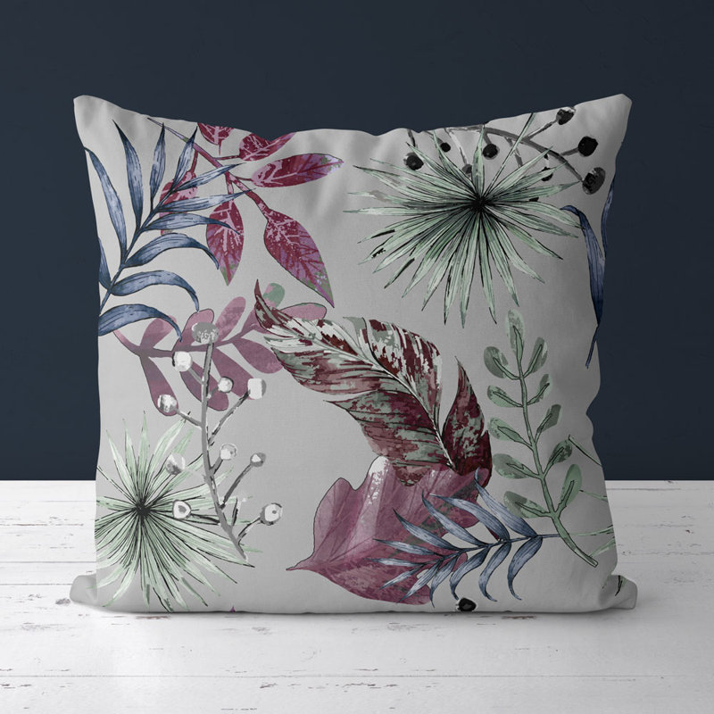 Housse de coussin carrée Rhett, Mauve / Gris