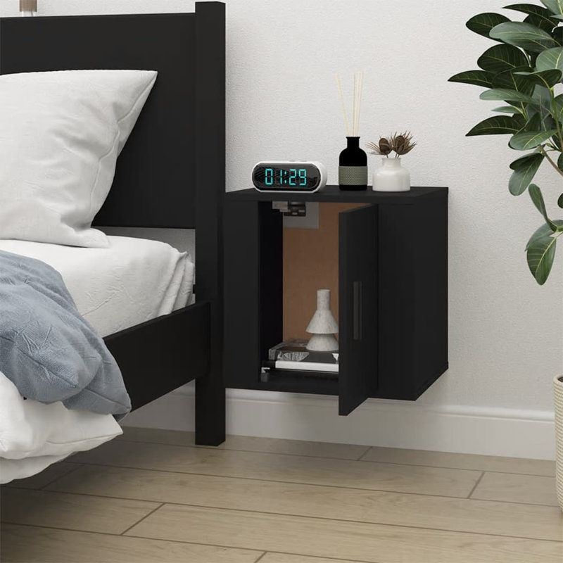 Orose Unfinished TV Stand for TVs up to 28" with Fireplace Included, Black
