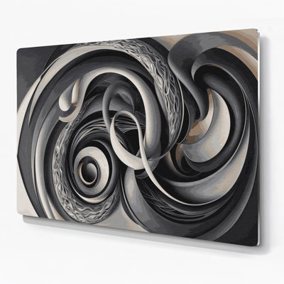 Art mural gris Biomorphic Abstraction 5