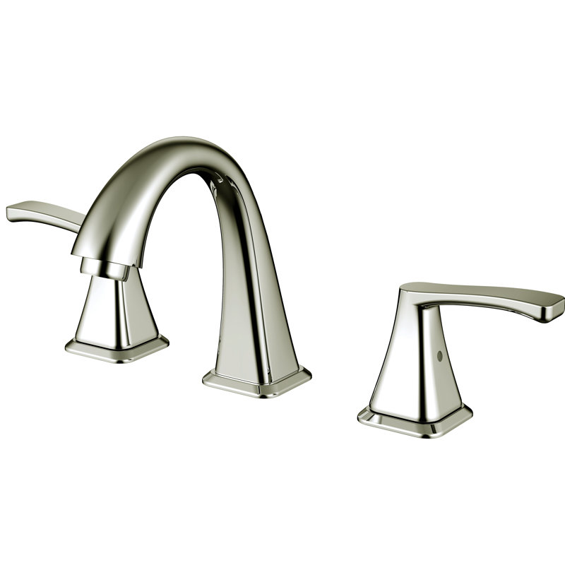 2-handle Bathroom Faucet with Drain Assembly, Brushed Nickel