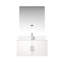 Meuble-lavabo gris foncé 36 po, surface en quartz blanc, robinet, po Miroir à DEL - résistance aux taches et durabilité de la baignoire avec dessus, matériau durable-1629647943