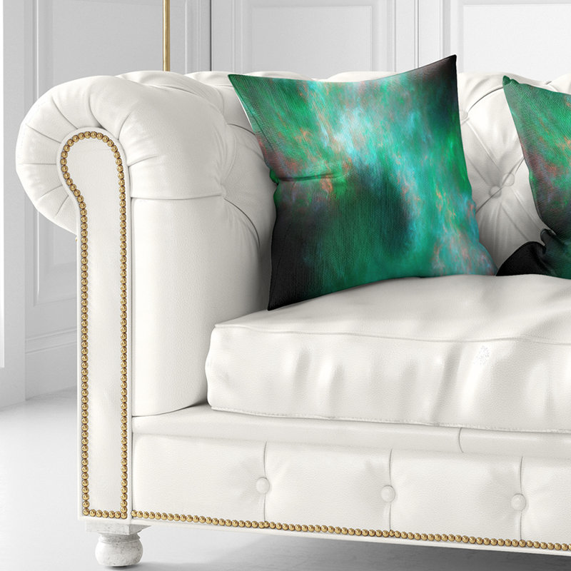 Ciel étoilé bleu clair parfait - coussin imprimé abstrait, 18 po x 18 po, Coussin décoratif
