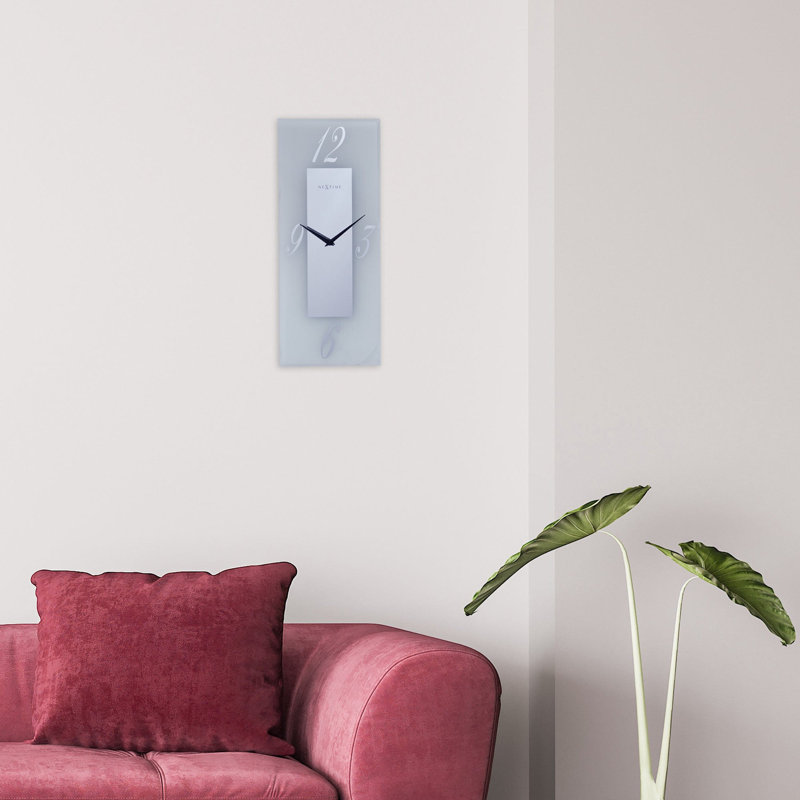 Frosted Glass and Mirror Wall Clock