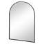 Miroir arqué noir avec cadre en métal robuste, idéal pour la décoration de la salle de bain 24 x 36