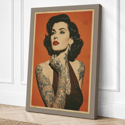 Tattooed Confidence Vintage - Wrapped Canvas