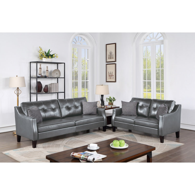 Ensemble de canapés 2 pièces Modern Modern, Gris