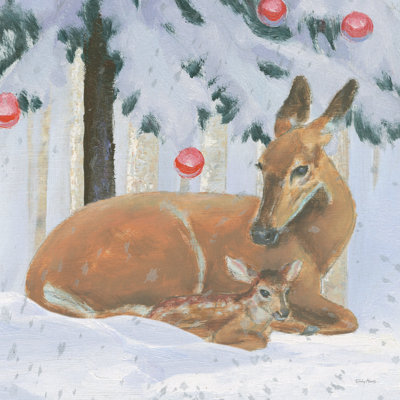 «Christmas Critter Bright VIII» par Emily Adams - peinture sur toile tendue