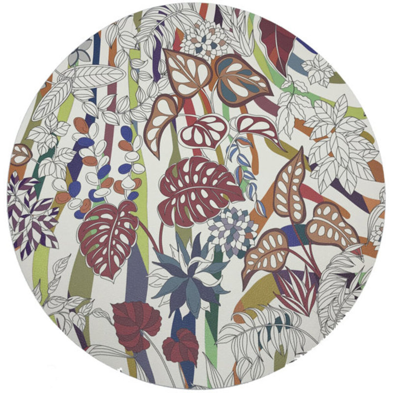 Sabi Jungle Pebble 16" Vinyl Placemat, Cherry
