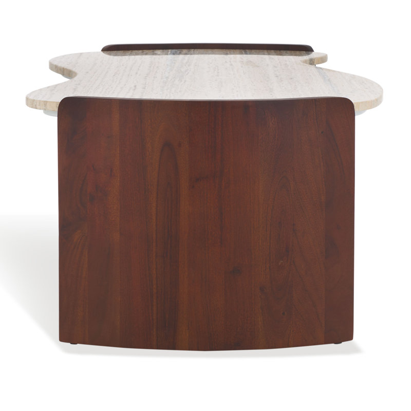 Sheyenne Travertine Top Coffee Table