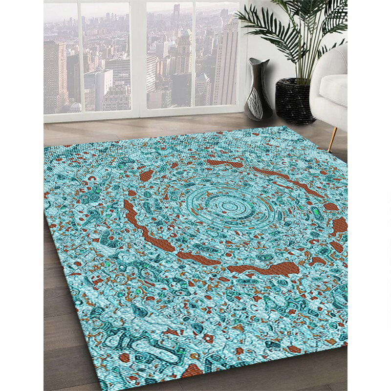 Abstract Indoor Rug, Round 6'