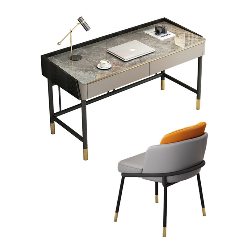 Bureau d'écriture en pierre grise