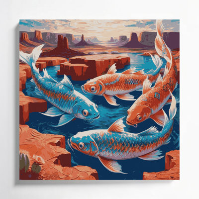 Art mural sur toile 30 "Southwestern Animals"