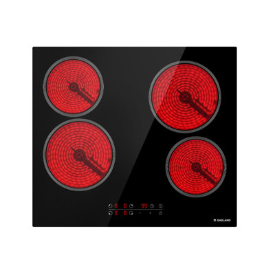 GASLAND 24 in. 4 Elements Radiant Electric Cooktop, Built-in Black Ceramic Glass Stove Top