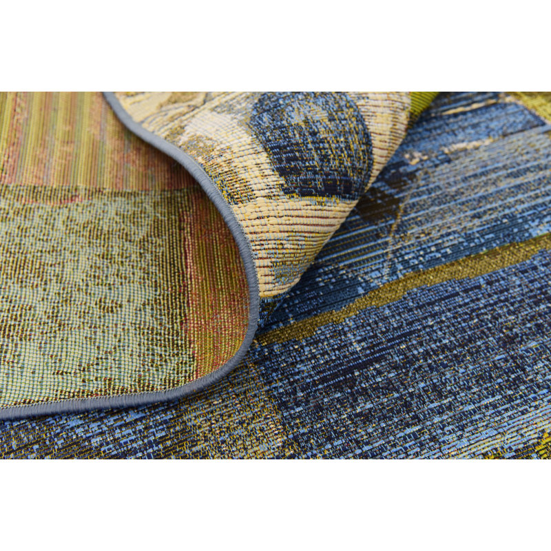 Tapis intérieur / extérieur bleu Newt, Rectangle 10 pi x 12 pi 2 po