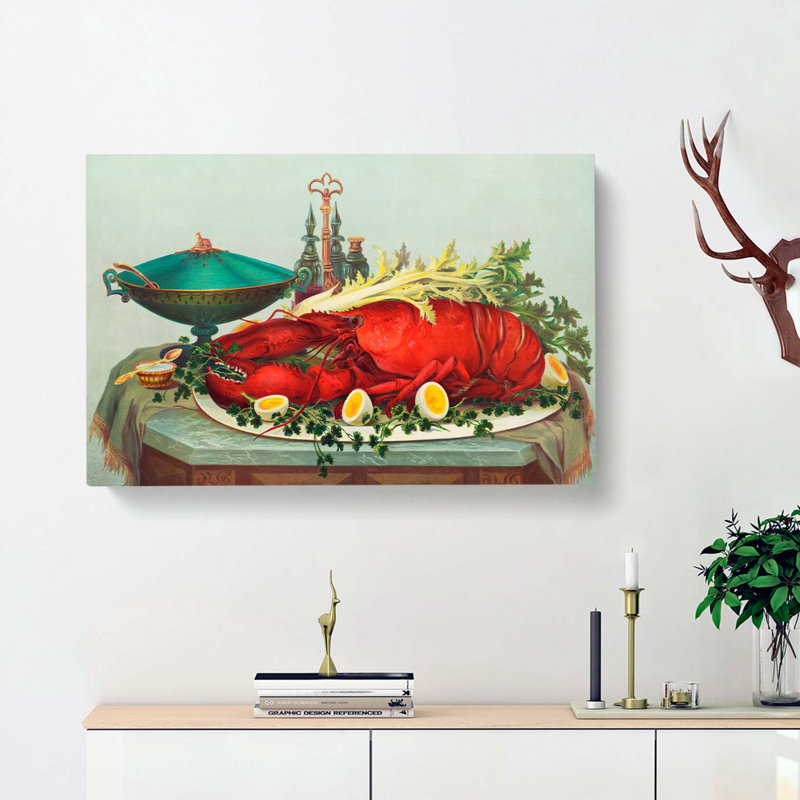 Still Life With Lobster - Wrapped Canvas, 40cm H x 60cm W x 3cm D