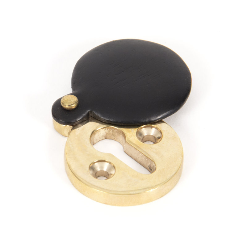 Escutcheon Satin Chrome, Ebony