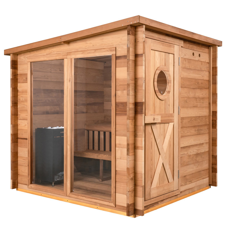 Garden Outdoor Sauna - 8 Person W/ Harvia Kip 8kw Heater